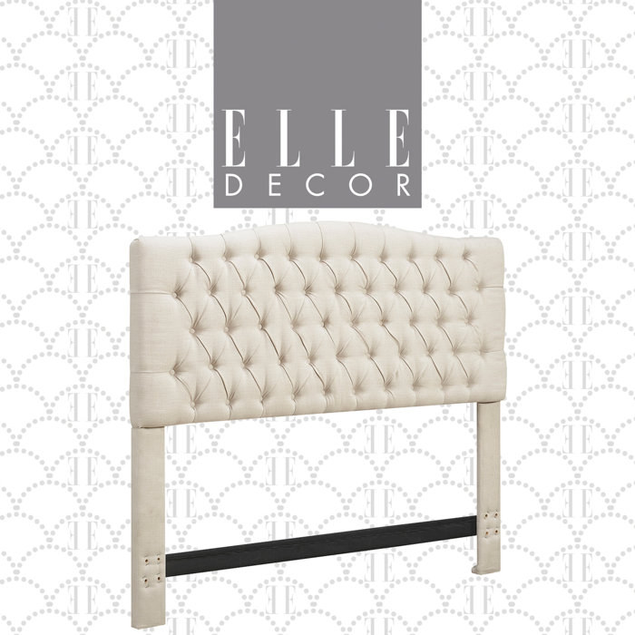 Elle Decor Celeste Tufted Upholstered Padded Headboard with